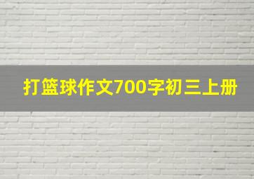 打篮球作文700字初三上册