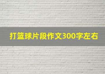 打篮球片段作文300字左右