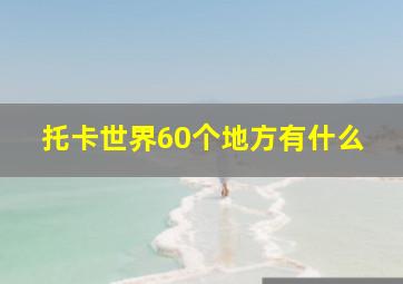 托卡世界60个地方有什么