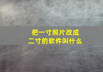 把一寸照片改成二寸的软件叫什么