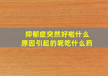 抑郁症突然好啦什么原因引起的呢吃什么药