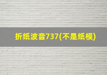 折纸波音737(不是纸模)