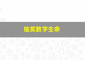 抽奖数字生命