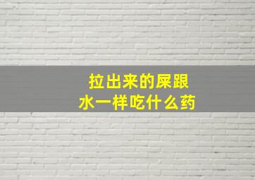 拉出来的屎跟水一样吃什么药