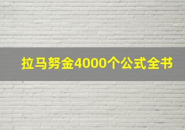 拉马努金4000个公式全书