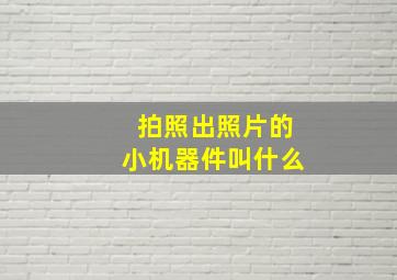 拍照出照片的小机器件叫什么