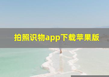 拍照识物app下载苹果版