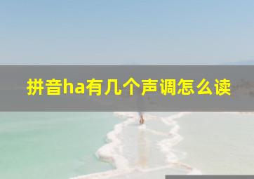 拼音ha有几个声调怎么读