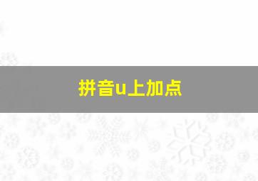 拼音u上加点