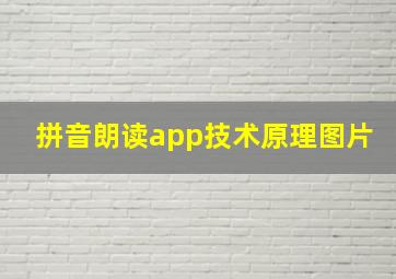 拼音朗读app技术原理图片