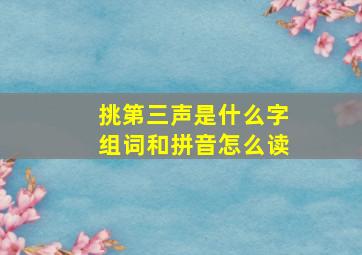 挑第三声是什么字组词和拼音怎么读