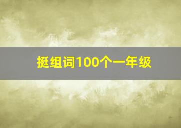 挺组词100个一年级