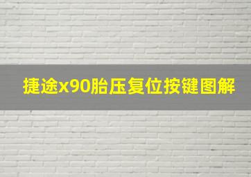 捷途x90胎压复位按键图解