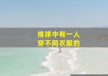 排球中有一人穿不同衣服的