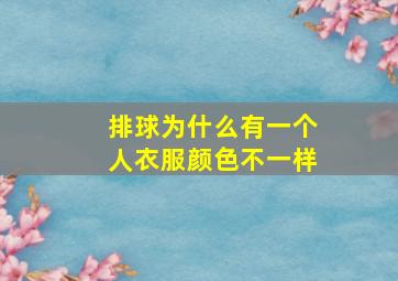 排球为什么有一个人衣服颜色不一样