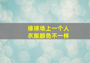 排球场上一个人衣服颜色不一样