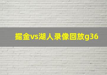 掘金vs湖人录像回放g36