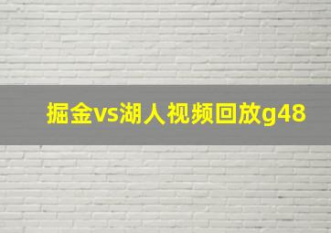 掘金vs湖人视频回放g48