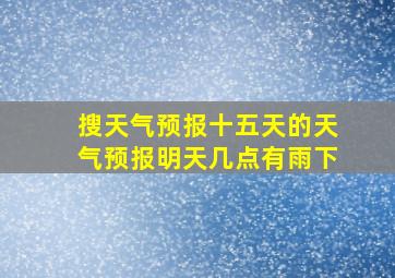 搜天气预报十五天的天气预报明天几点有雨下