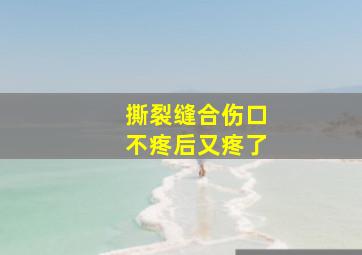 撕裂缝合伤口不疼后又疼了