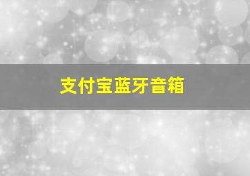 支付宝蓝牙音箱