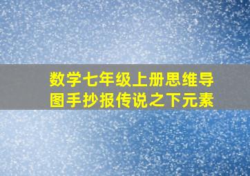 数学七年级上册思维导图手抄报传说之下元素