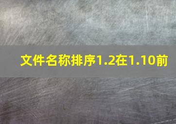 文件名称排序1.2在1.10前