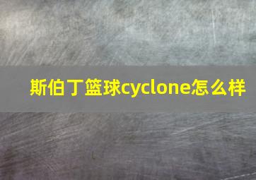 斯伯丁篮球cyclone怎么样