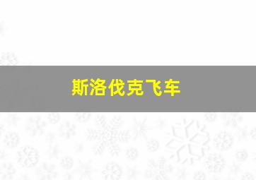 斯洛伐克飞车