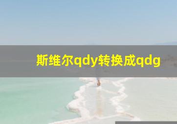 斯维尔qdy转换成qdg