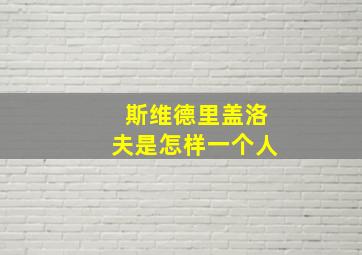 斯维德里盖洛夫是怎样一个人