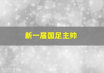 新一届国足主帅