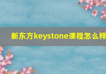 新东方keystone课程怎么样