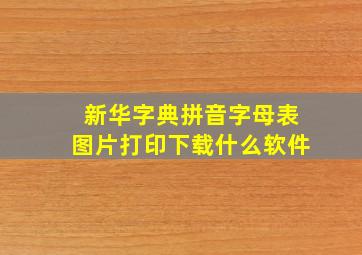 新华字典拼音字母表图片打印下载什么软件