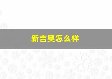 新吉奥怎么样