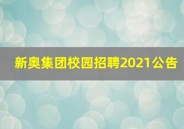 新奥集团校园招聘2021公告