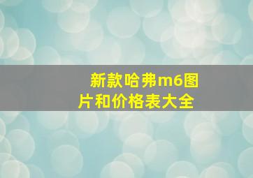 新款哈弗m6图片和价格表大全