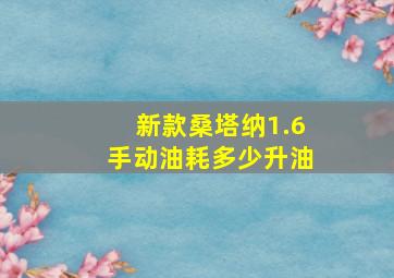 新款桑塔纳1.6手动油耗多少升油