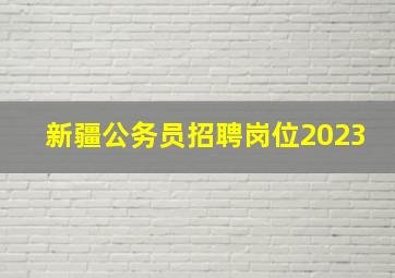 新疆公务员招聘岗位2023