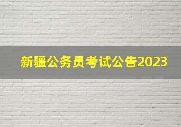 新疆公务员考试公告2023