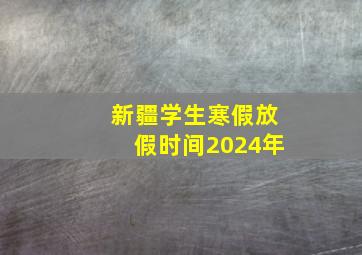 新疆学生寒假放假时间2024年