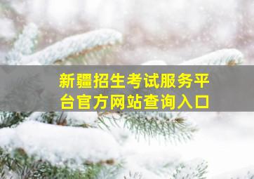 新疆招生考试服务平台官方网站查询入口