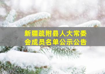 新疆疏附县人大常委会成员名单公示公告