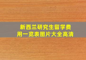 新西兰研究生留学费用一览表图片大全高清