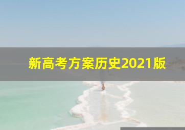 新高考方案历史2021版