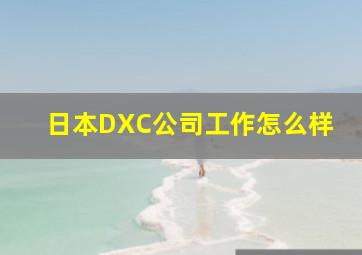 日本DXC公司工作怎么样