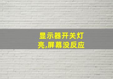 显示器开关灯亮,屏幕没反应