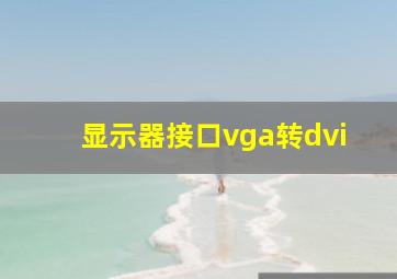 显示器接口vga转dvi