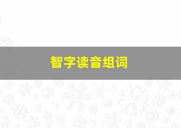 智字读音组词