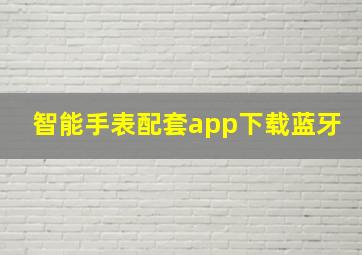 智能手表配套app下载蓝牙